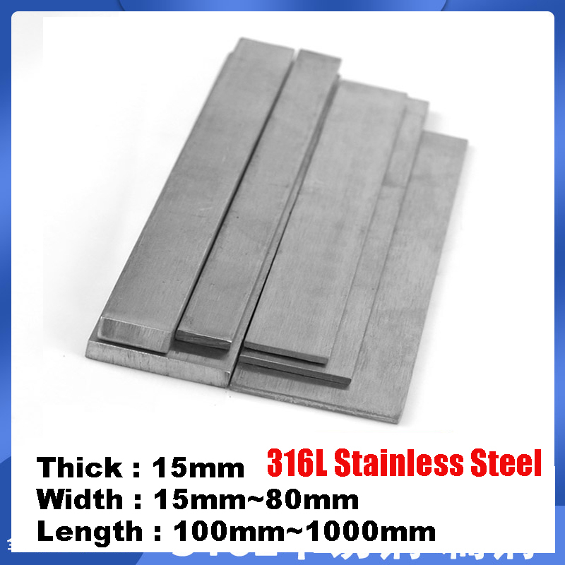 15mm Thick Stainless Steel Bar Bright Slat Straight Strip Solid Flat ...