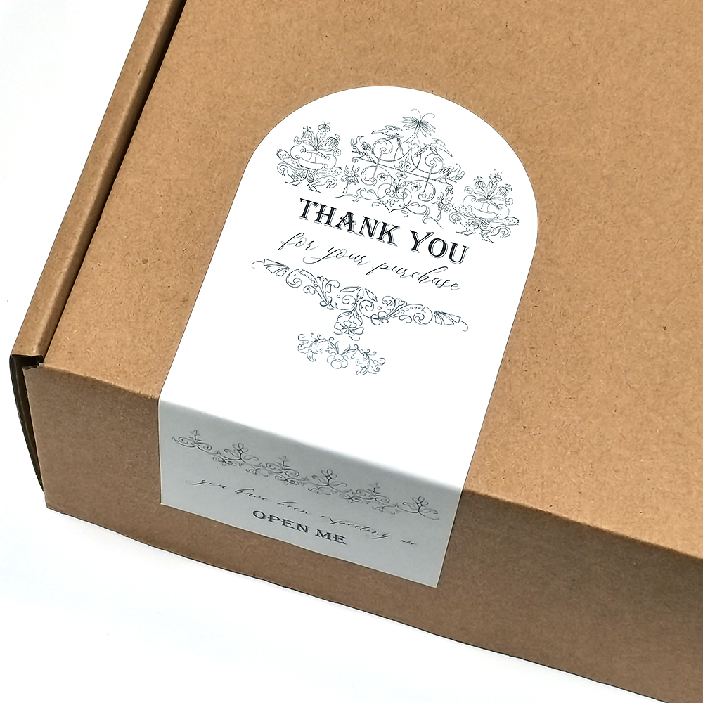 50 Pcs/Pack White Sealing Stickers 