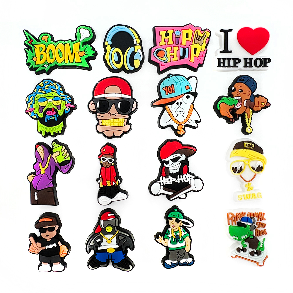 1pcs HIP HOP Charms Sandals Pendant Button Original Shoe Clog Pins ...