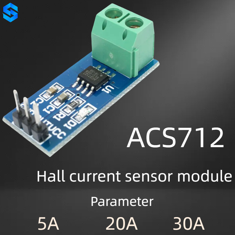 ACS712 Model 5A 20A 30A Hall Current Sensor Module for Arduino AC DC ...