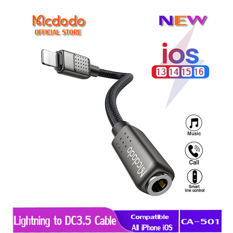 Mcdodo Lightning to 3.5 mm Headphone Jack Adapter For iPhone 14 Pro