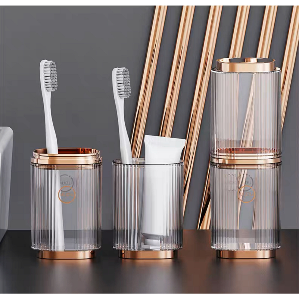 Household Luxury Travel Toothbrush Toothpaste Case Container Double ...