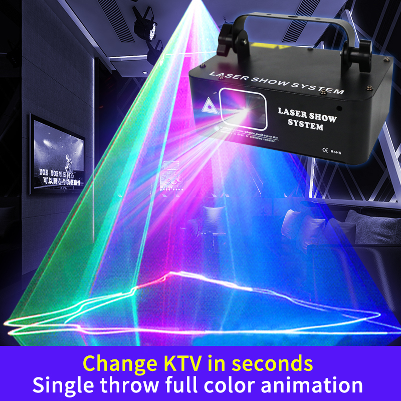 500mw RGB Laser Beam Line Scanner Projector DJ Disco Stage Lighting ...