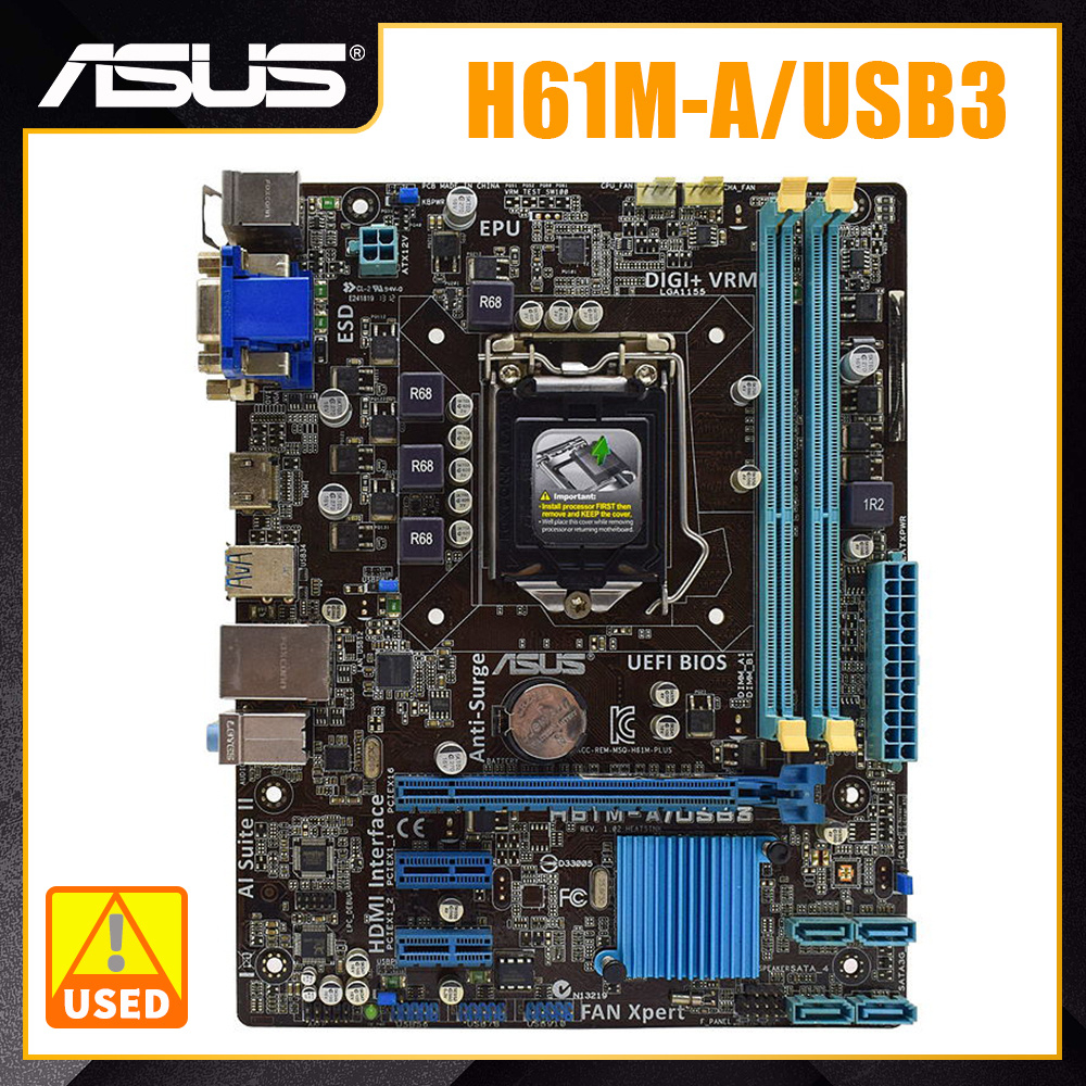 ASUS H61M-A/USB3 Motherboard 1155 DDR3 H61 Motherboard Core i7 3770K ...