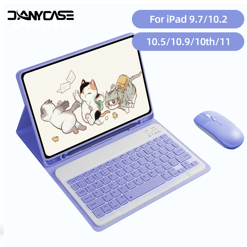 Keyboard Case with Mouse for iPad 7th 8th 9th Gen 10.2 Air2 Air1 5th ...