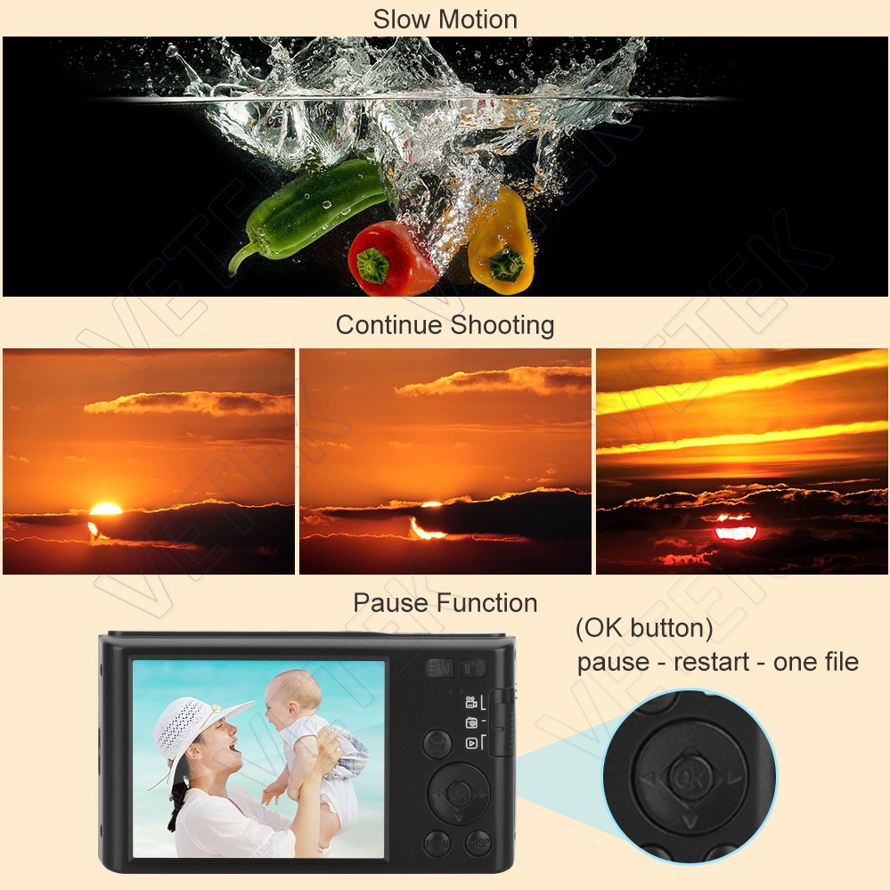 Product image 4K Digital Camera HD Camera Selfie Portable Digital Camera Portable Photography Mini Pocket Camera 9