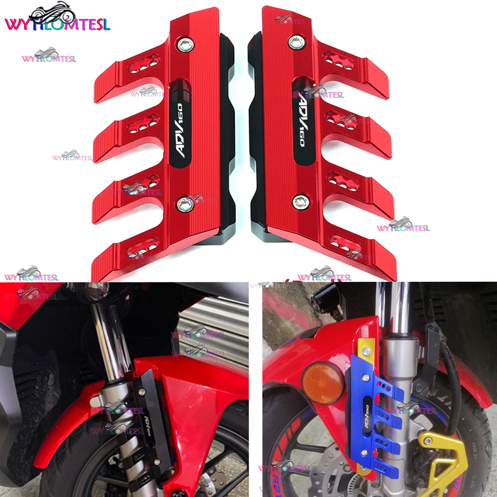 ② CNC Aluminum Mudguard Slider Block Motorcycle Front Fender Sliders