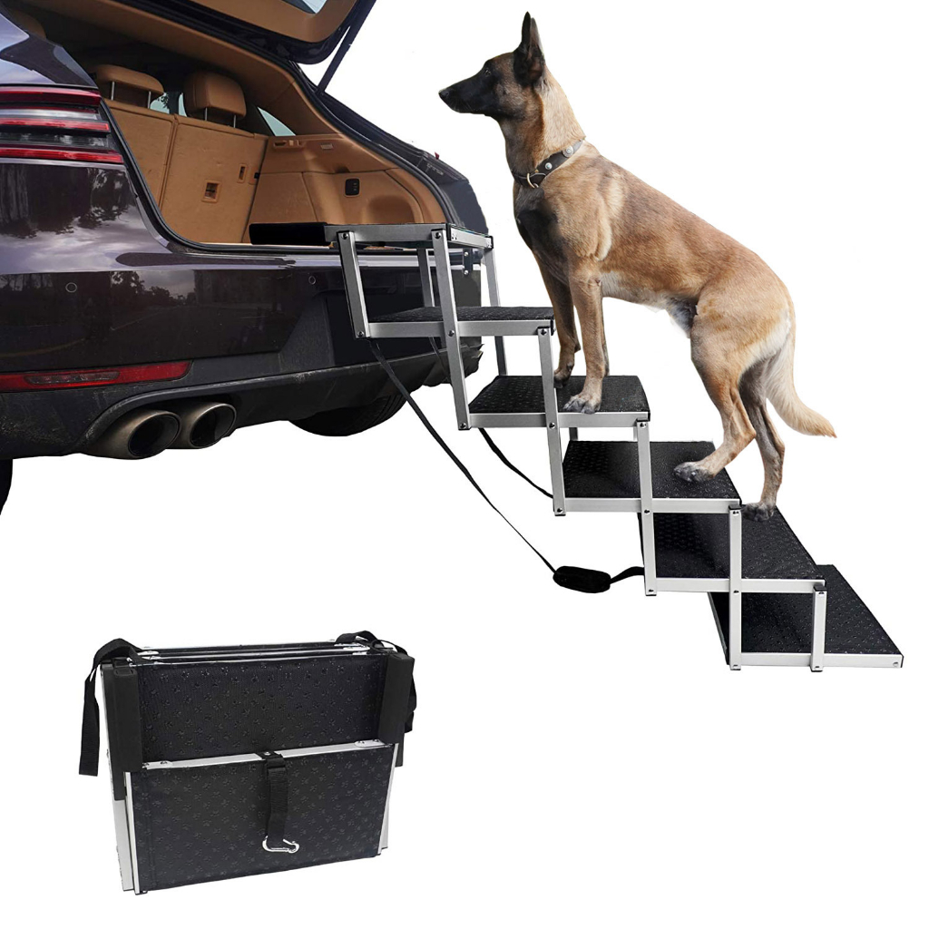 Aluminum Car Pet Climbing Ladder Outdoor Folding Dog Ladder Aluminum ...