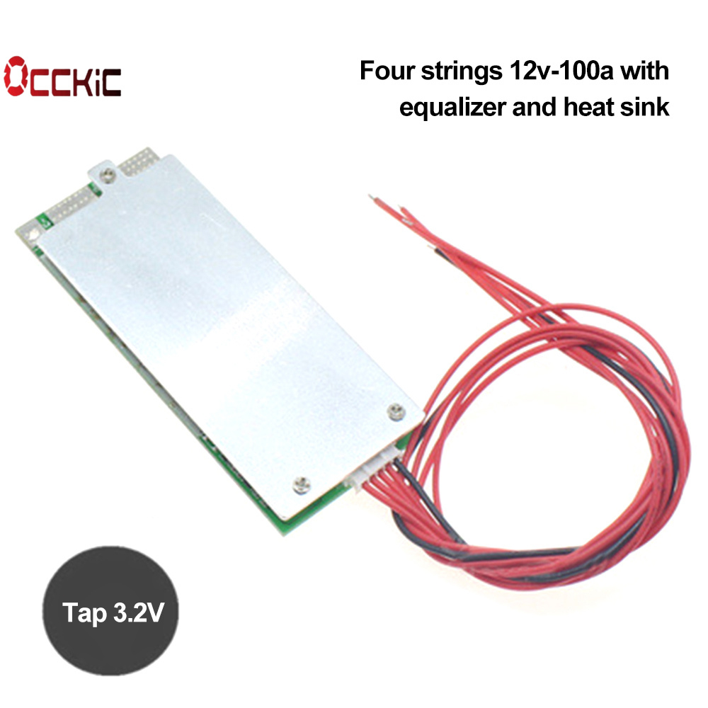 Occkic 4S 12V 100A Protection Circuit Board Lifepo4 Bms 3.2V With