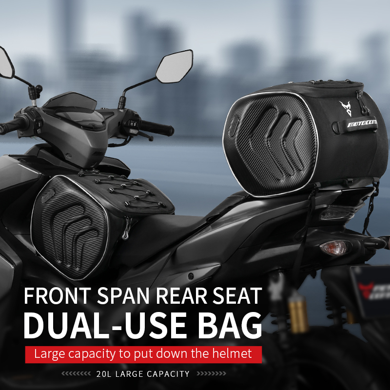 MotoCentric scooter curved beam front oil box bag front span rear seat dual  purpose bag