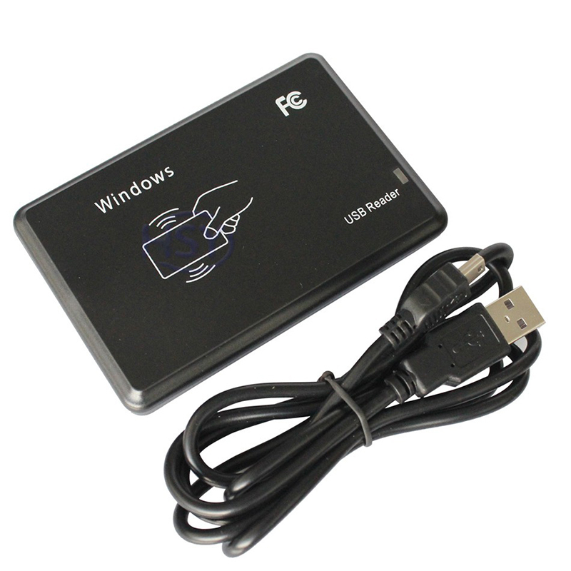 RFID Desktop USB Reader 125khz Proximity EM ID Card 13.56Mhz IC MF ...