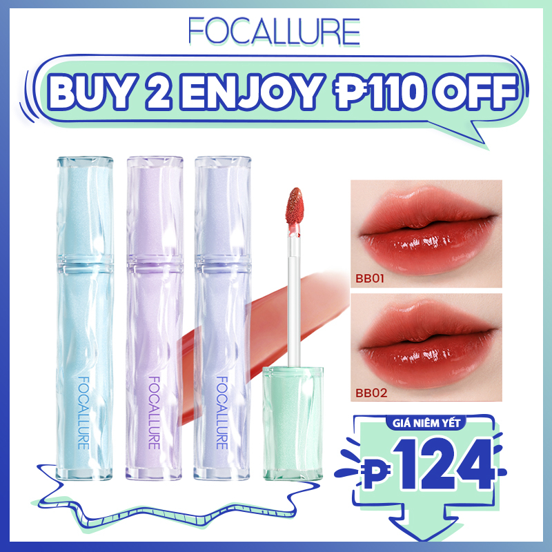 FOCALLURE Pro Juicy Jelly Watery Lip Tint Glossy Plump High Pigment