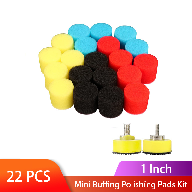 1 Inch Mini Buffing Polishing Pads Kit 22 Pcs Car Detail Polisher ...