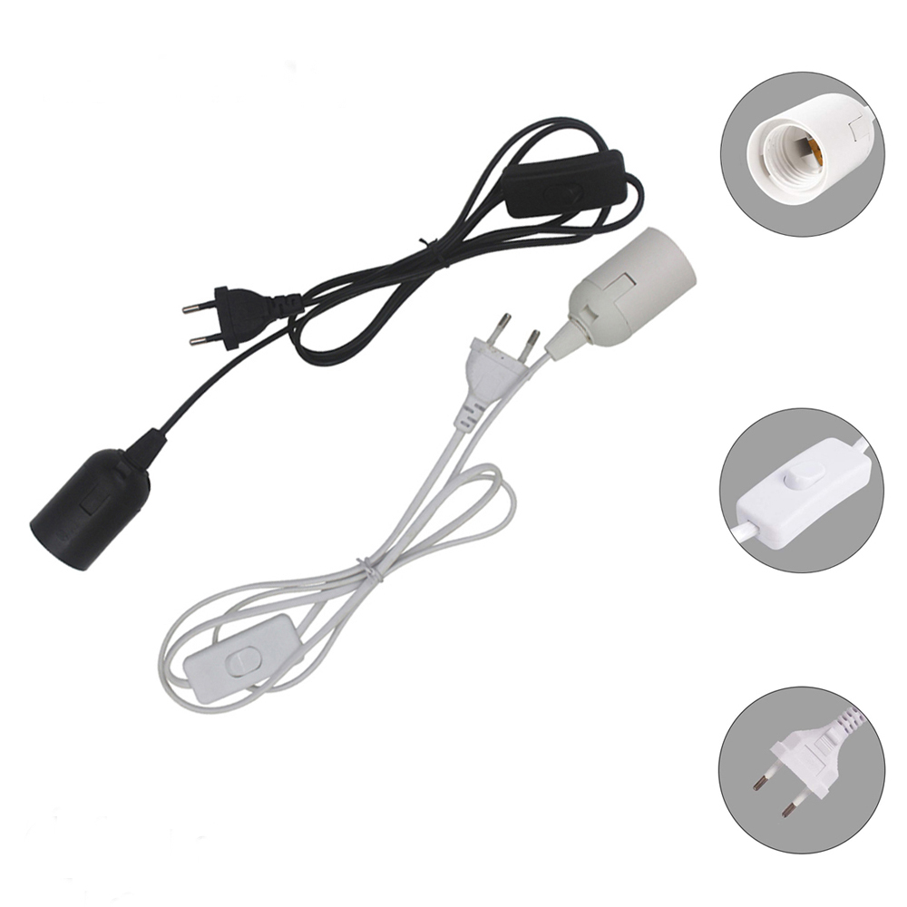 1.8M Lamp Base Holder Power Cord Cable E27 Hanging Light Fixture Socket ...