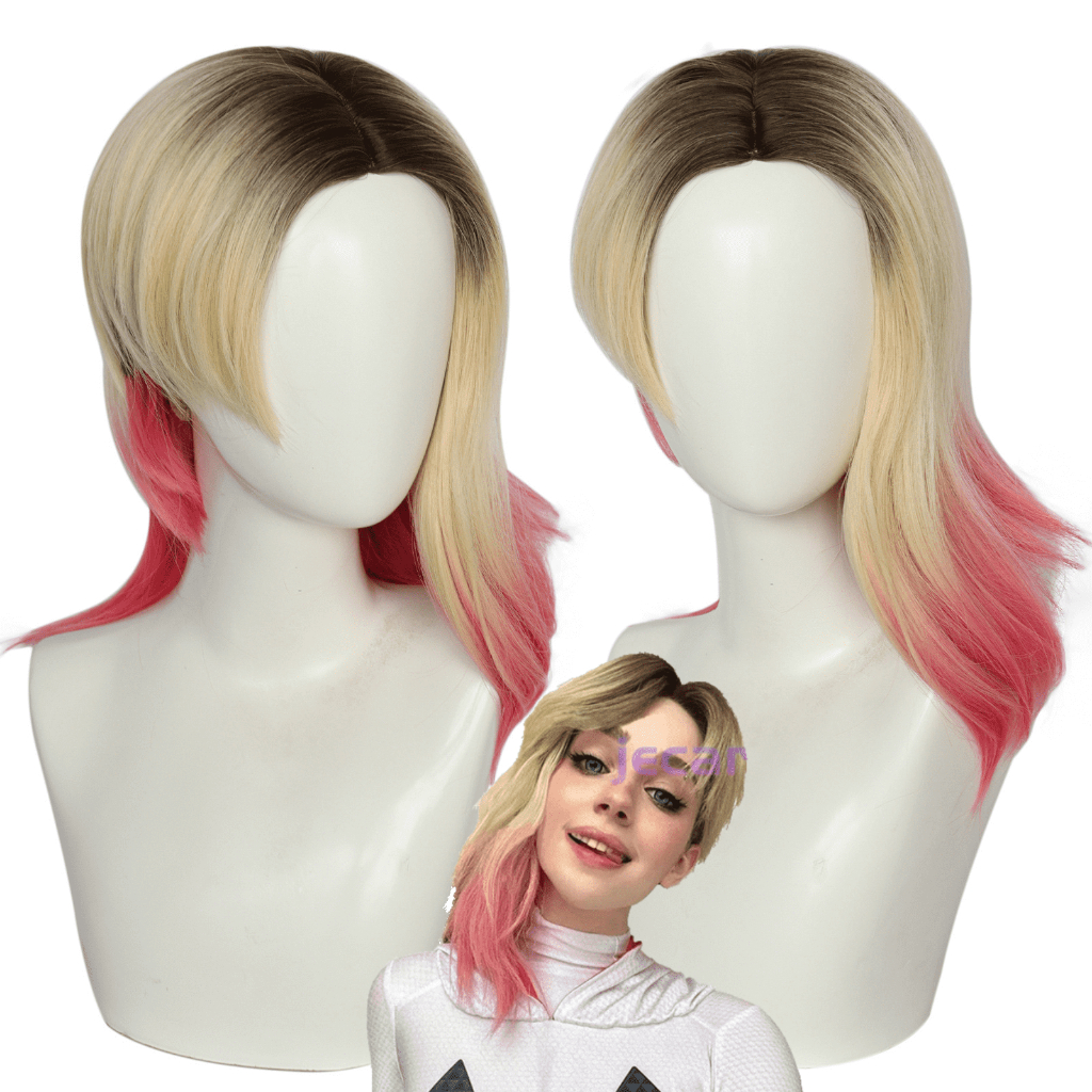 Jecarden Spider Gwen Cosplay Wig Spiderman Across The Spider Verse Gwen Stacy Maxine Cosplay Wig Heat Resistant Synthetic Hair Shopee Philippines