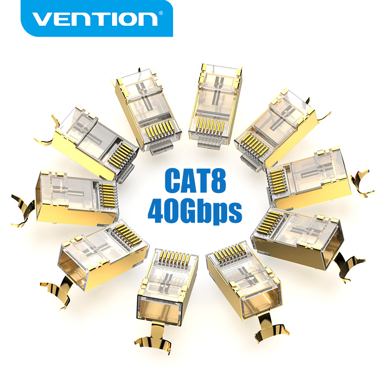 Vention Cat8 Connector RJ45 8P8C FTP Network Plug Ethernet Cable RJ45 ...