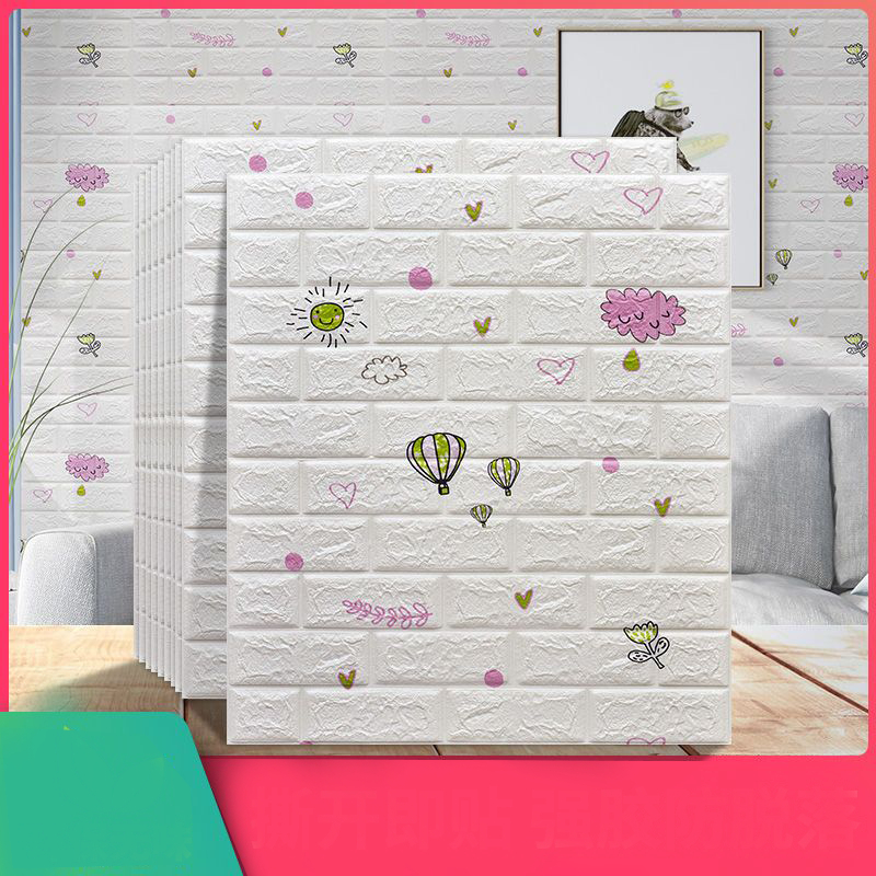 Wallpaper Adhesive Wall Decor Foam Paner Wall Paper Dinding Wall XPE ...