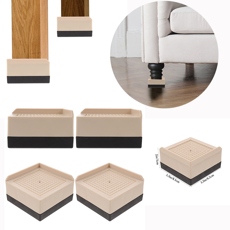 [READY STOCK] Bed Mat 4 Pcs Furniture Lift Pad Chair Lifts Risers Heavy ...