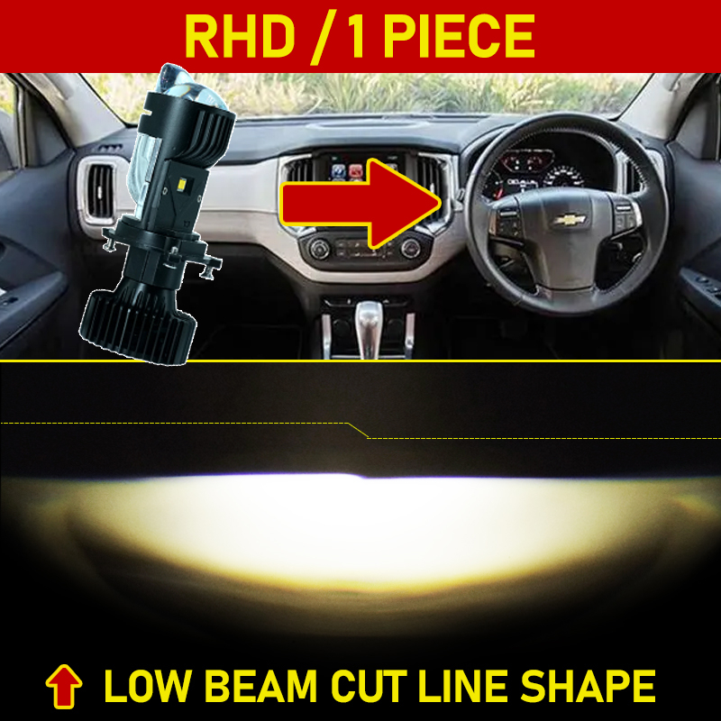 TUFFOO 2 Pcs 4300K Warm White 130W 28000LM Car Mini H4 HS1 LED