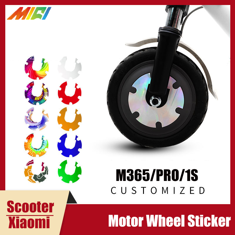 Scooter Front Wheel Stickers Motor Laser Reflective Sticker Xiaomi M365