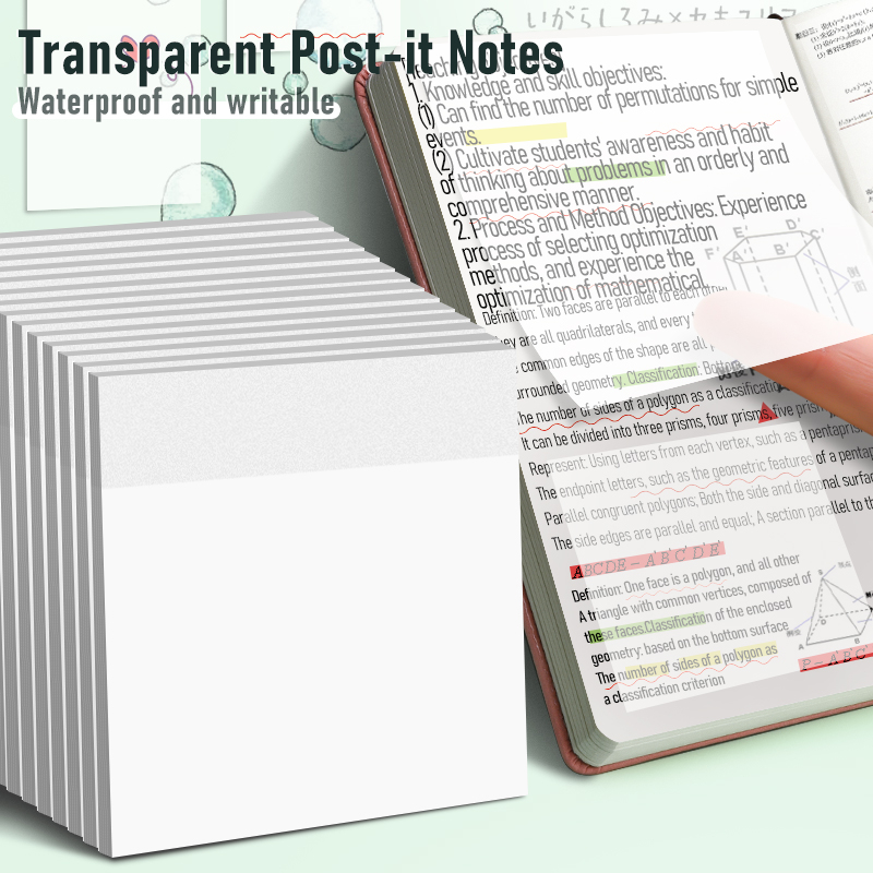 Transparent Writable Adhesive Sticky Note Post It Notes Waterproof