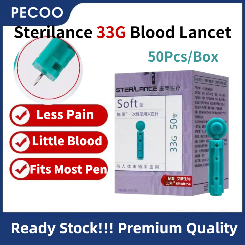 Sterilance Universal Blood Lancet 33G for Glucose Blood Test,Cupping