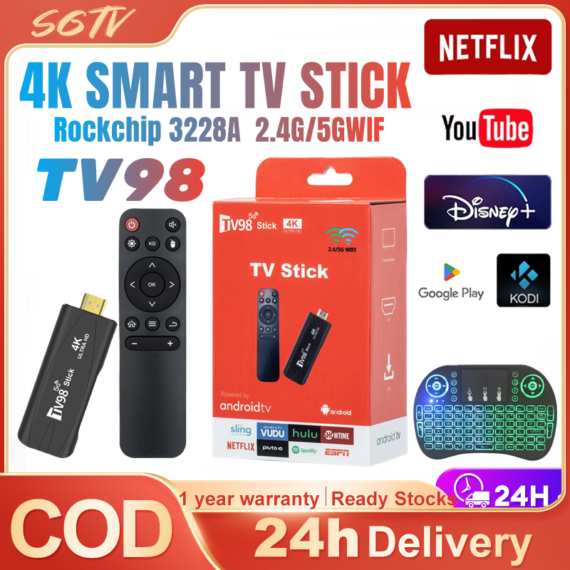 Smart TV Stick TV98 Rockchip 3228A Android 12.1 2.4G/5GWIFI 8GB+128GB ...