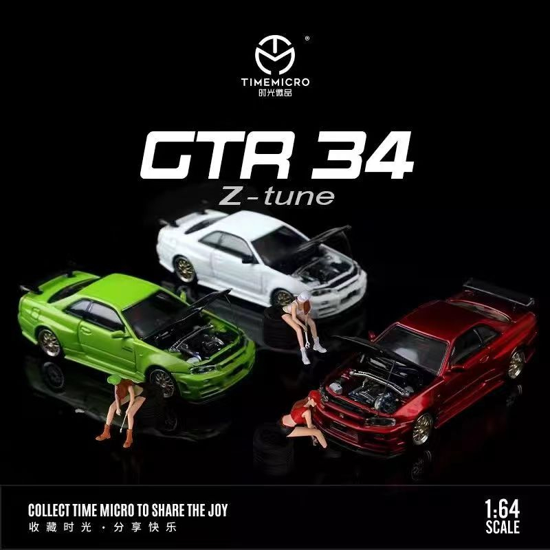 Voiture Miniature TT 1/64 Nissan GTR34 édition Noël - Occasion - Échelle 1:64