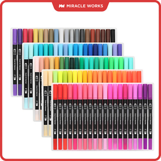12-132colors Dual Brush Markers Colored Pen For Adult Coloring
