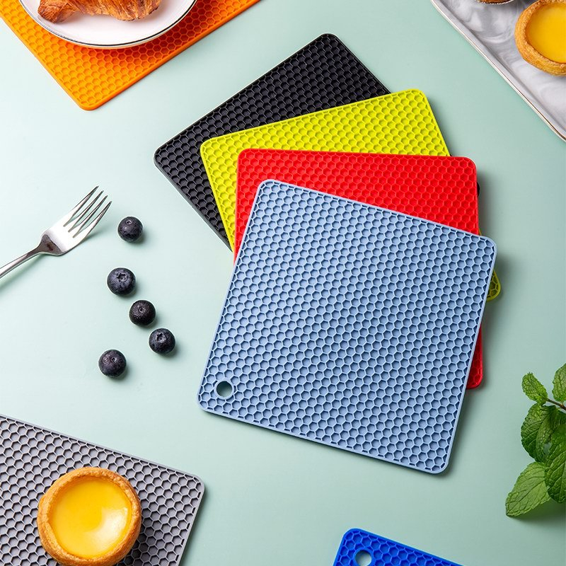 Shape NonSlip Silicone Square Insulation Pad Hot Pot Holder