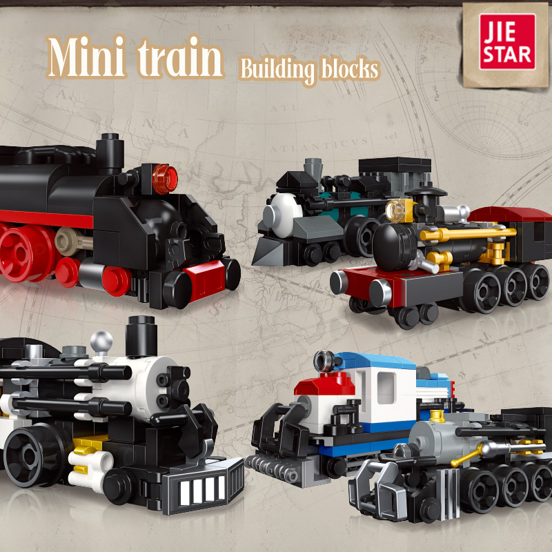 Mini train block kit, 12 styles to choose from, educational STEM toys ...