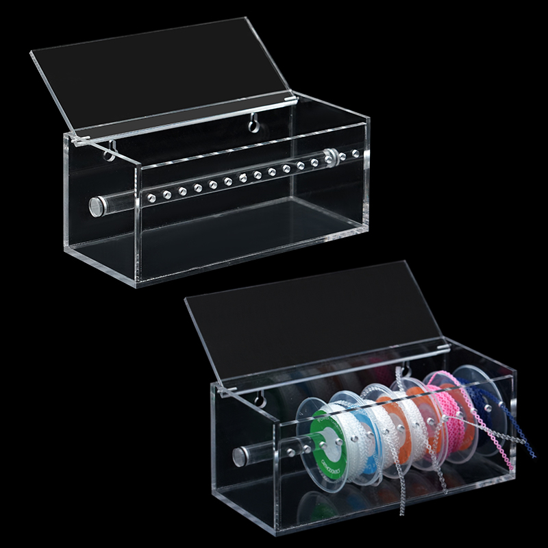 Dental Orthodontic Power Chain Box Transparent Acrylic Elastic Chain Dispenser Placing Storage
