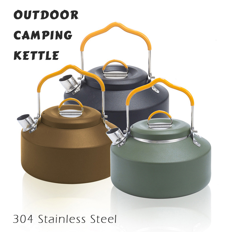1.0L Stainless Steel Outdoor Camping Kettle Portable Lightweight Water