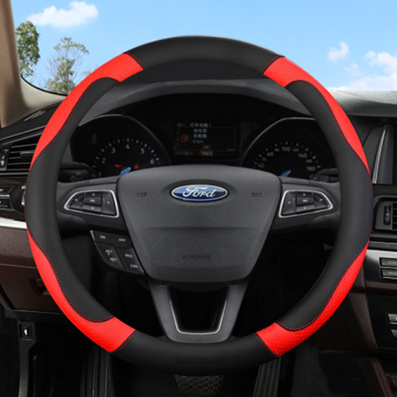 Ford Leather Car Steering Wheel Cover Everest Ecosport Territory Ranger