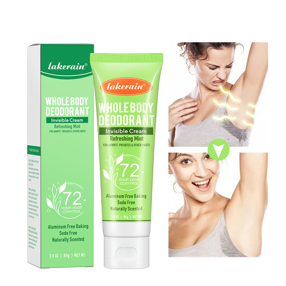 Whole Body Deodorant Cream, 72 Hour Odor Control, Fresh Flower Fruit