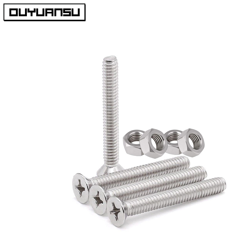 PC Case Fan Screws Nuts Reusable Lightweight Flat Head Screw for Case