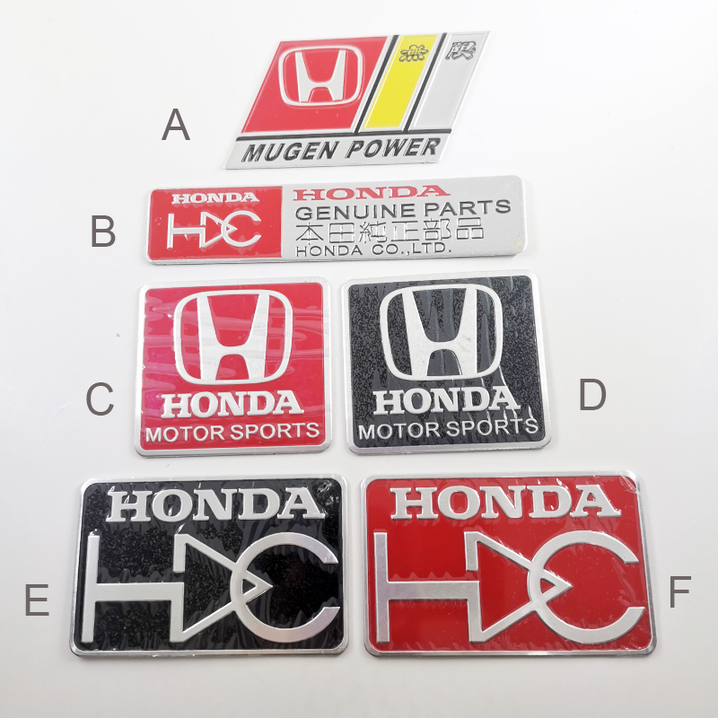 1 X Aluminum MUGEN POWER Logo Car Auto Side Fender Decorative Emblem ...