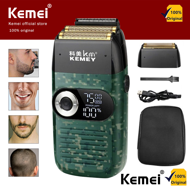 Kemei Rechargeable Shaver Electric Shaver Rechargeable Beard Trimmer ...