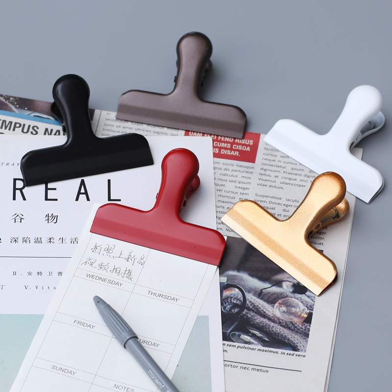 Vintage Binder Clip Metal Planner Clips Pink Red Gold Color Clamp ...