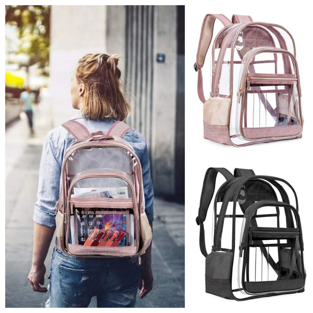 [Fashion bags] Transparent jelly backpack PVC school bag for men and ...