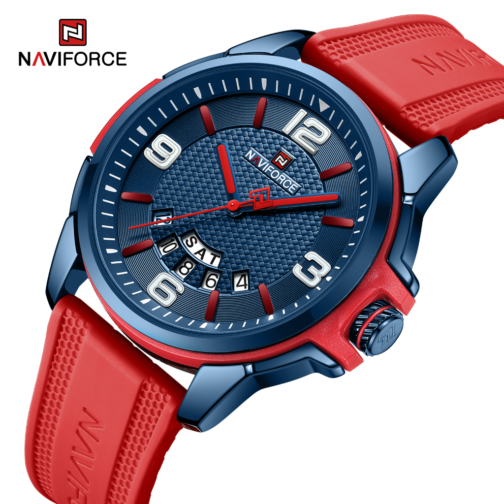 NAVIFORCE 9215 Popular Military Sports Waterproof Silicone Strap Fashion Casual Clock