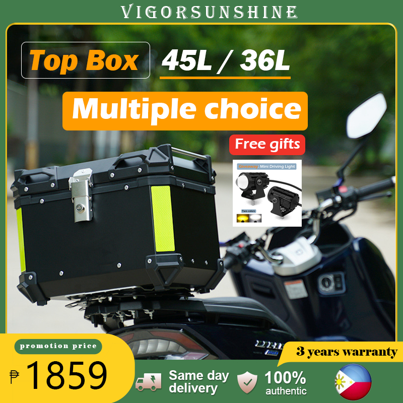 Motorcycle Box ABS/PP Material 36L 45L 55L Aluminum Frame Top Box