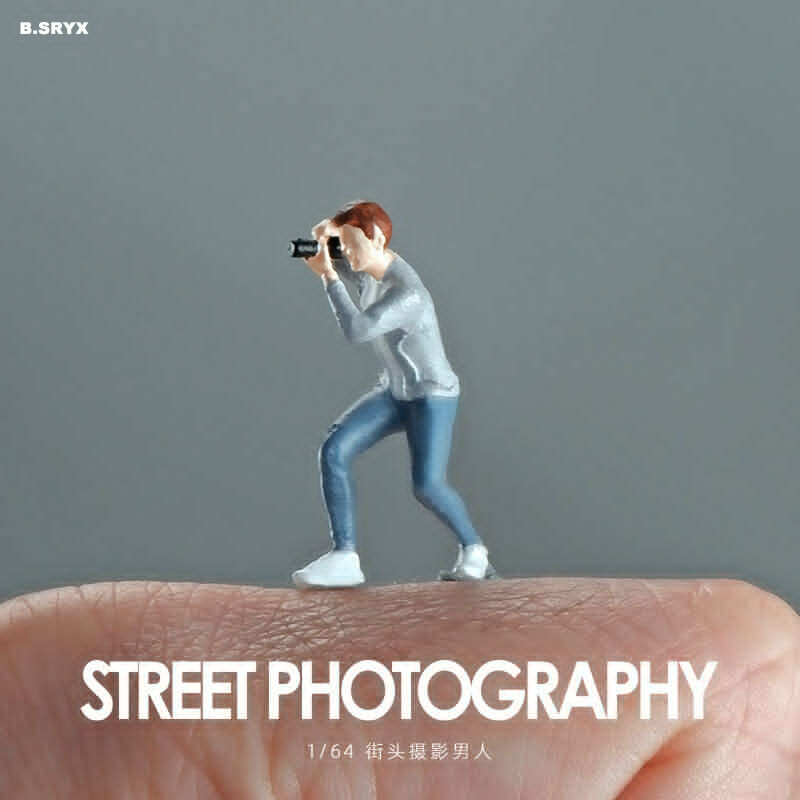 1/64 Diorama Figure Model Photoboy Figure Model Scene Display Prop ...