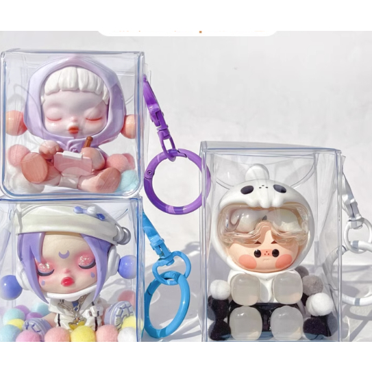 Transparent Small Bag Display Blind Box Storage Pouch Keychain With ...