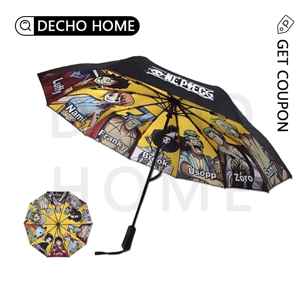 One Piece Anime Cartoon Sun Umbrella Automatic Folding UV Umbrellas