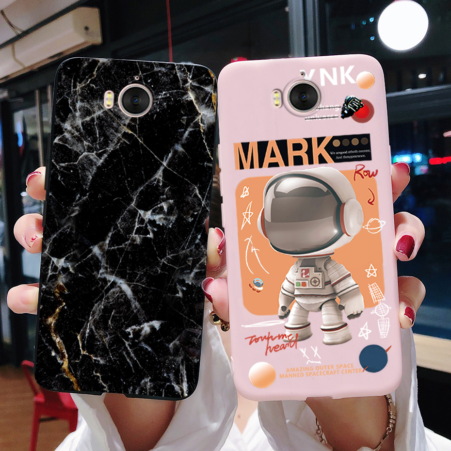 Huawei Y5 2017 Cute Astronaut Marble Phone Casing Huawei Y5 2017 Y6 2017 Mya L22 Mya U29