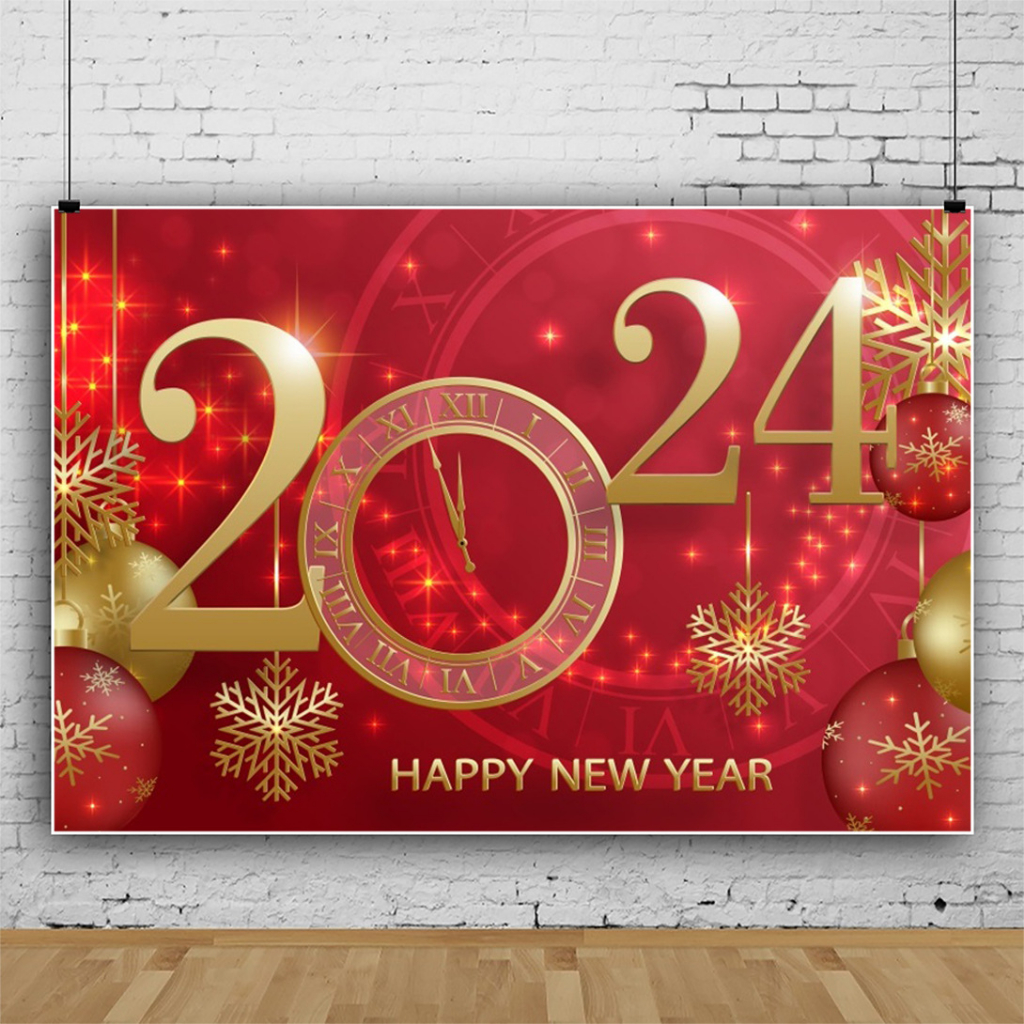 Red And Gold Happy New Year Photography Backdrop 2024 New Year S Eve   Cn 11134207 7r98o Lleygaaokwx814