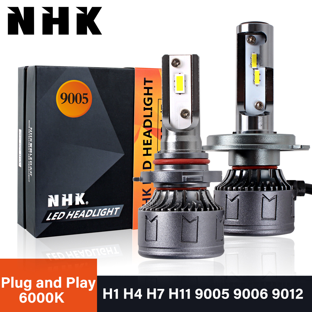 NHK Hi/Lo LED White Lamp For Headlight Fog Light H7 H4 H1 H11 9005 9006