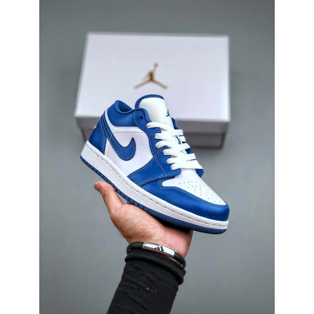【Physical photos】UA Air Jordan 1 Low “Marina Blue” Basketball Shoes For