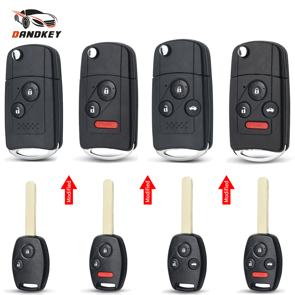 2/3/4 Button Folding Modified Car Key Shell Case Housing Case For HONDA ...
